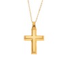 Μενταγιόν Senza επιχρυσωμένο ασήμι 925, σταυρός - SSE0134GD