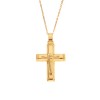 Μενταγιόν Senza επιχρυσωμένο ασήμι 925, σταυρός με τον Εσταυρωμένο - SSE0136GD