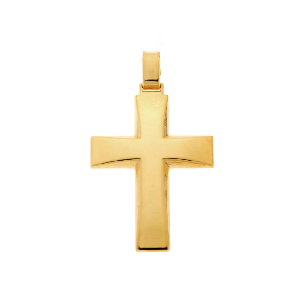 Μενταγιόν Senza επιχρυσωμένο ασήμι 925, σταυρός - SSE0145GD