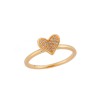 Δαχτυλίδι SΕΝΖΑ κίτρινο επιχρυσωμένο ασήμι 925, καρδιά με λευκά ζιργκόν - SSR1632GD