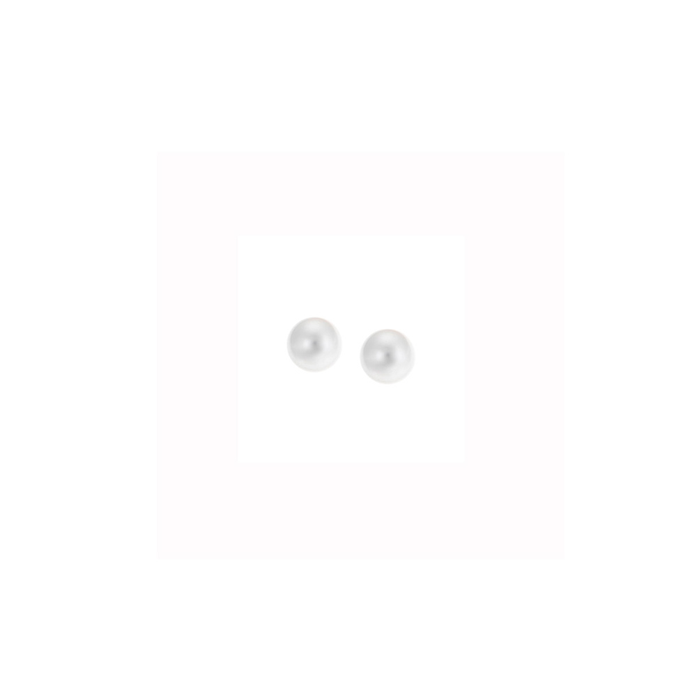 Σκουλαρίκια SΕΝΖΑ ασήμι 925 με μαργαριτάρι 4,5mm - SSR1774