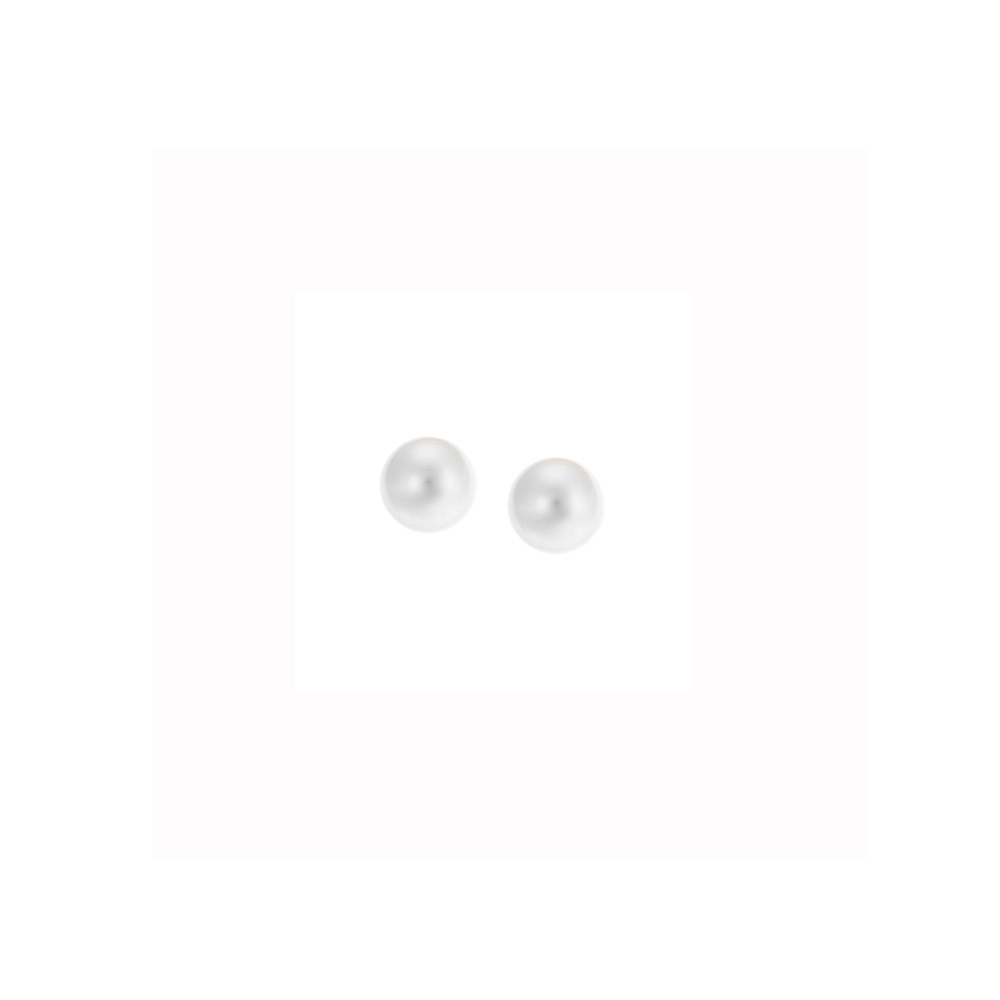 Σκουλαρίκια SΕΝΖΑ ασήμι 925 με μαργαριτάρι 5mm - SSR1776SR