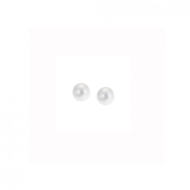 Σκουλαρίκια SΕΝΖΑ ασήμι 925 με μαργαριτάρι 5mm - SSR1776SR