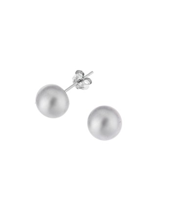 Σκουλαρίκια SΕΝΖΑ ασήμι 925 με μαργαριτάρι 9mm - SSR1783GY