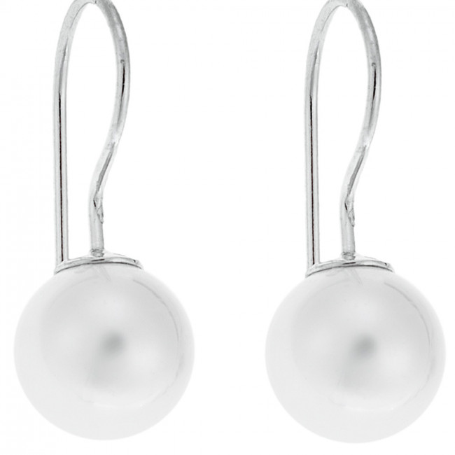 Σκουλαρίκια SENZA ασήμι 925 με μαργαριτάρι - SSR1798-1SR