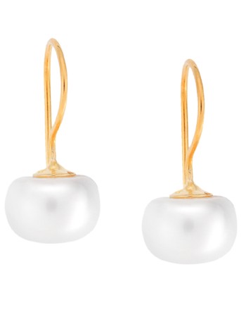 Σκουλαρίκια Senza Silver 925 Gold Plated White - SSR1798-2GW