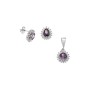 Σετ Μενταγιόν Σκουλαρίκια Γυναικείο SΕΝΖΑ Silver - SSR2216-9