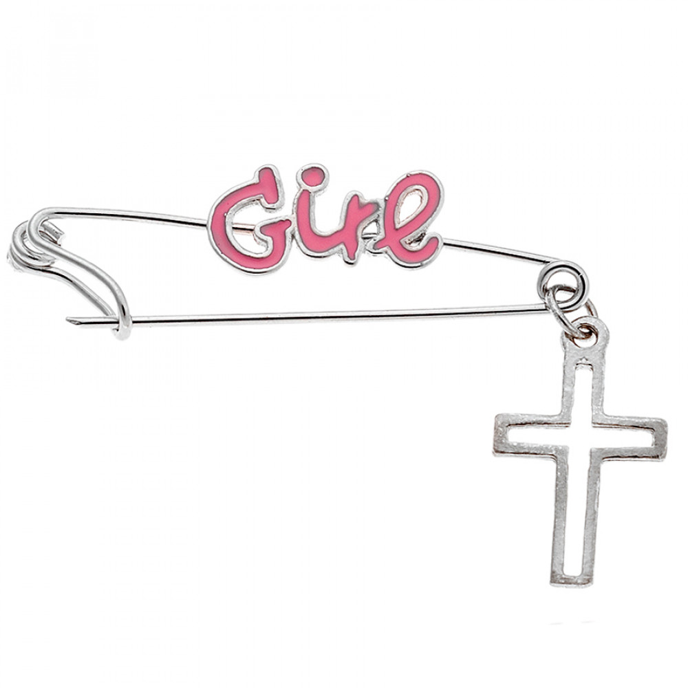 Παραμάνα SENZA ασήμι 925, Girl και σταυρός - SSR2301SR