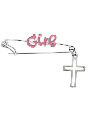 Παραμάνα SENZA ασήμι 925, Girl και σταυρός - SSR2301SR