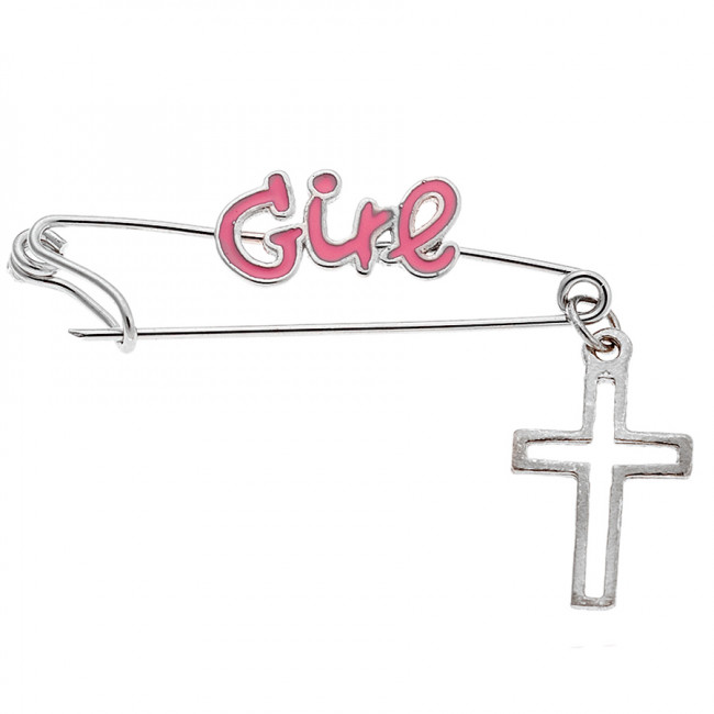 Παραμάνα SENZA ασήμι 925, Girl και σταυρός - SSR2301SR