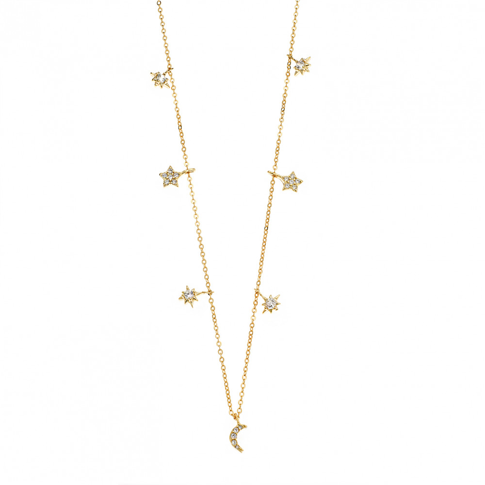 Κολιέ SENZA Silver 925 Gold Plated - SSR2352GD