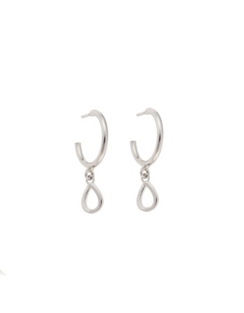 Σκουλαρίκια Κρίκοι Senza ασήμι 925, σταγόνα - SSR2392SRKR