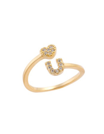 Δαχτυλίδι Chevalier Senza Silver 925 Gold Plated - SSR2456GD