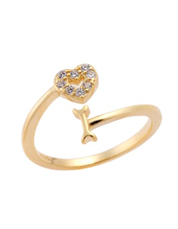 Δαχτυλίδι Chevalier Senza Silver 925 Gold Plated - SSR2466GD