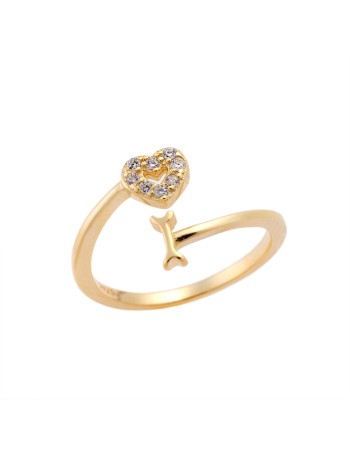 Δαχτυλίδι Chevalier Senza Silver 925 Gold Plated - SSR2466GD