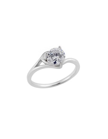 Δαχτυλίδι Γυναικείο Μονόπετρο Senza Silver 925 - SSR2512