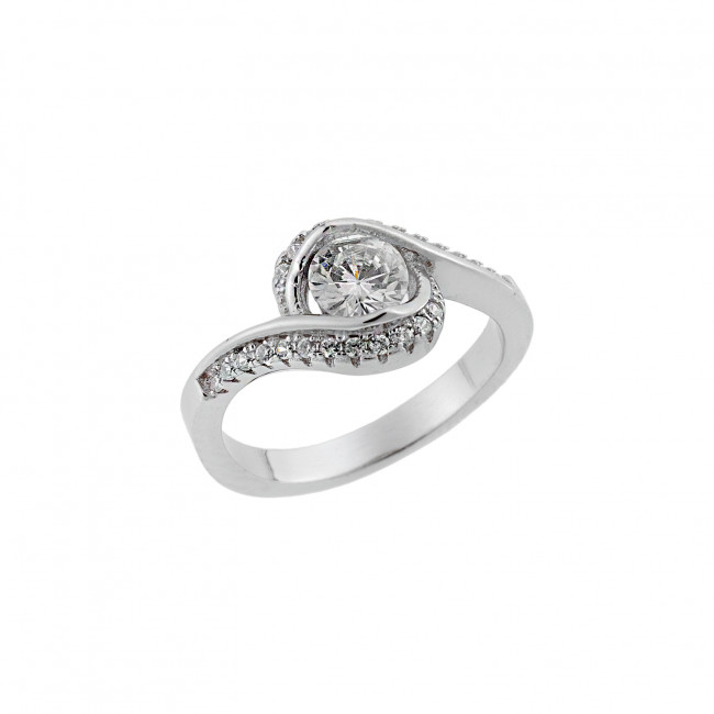 Δαχτυλίδι Γυναικείο Μονόπετρο Senza Silver 925 - SSR2542