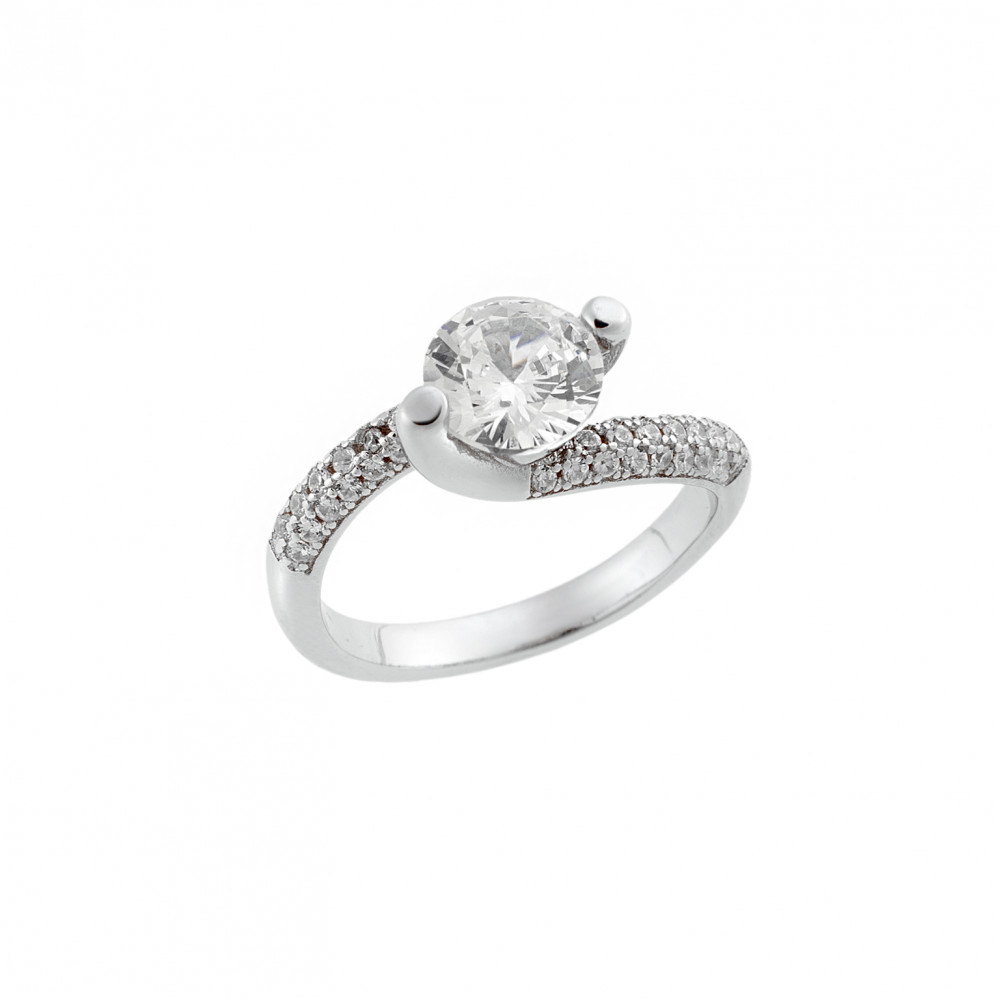 Δαχτυλίδι Γυναικείο Μονόπετρο Senza Silver 925 - SSR2551