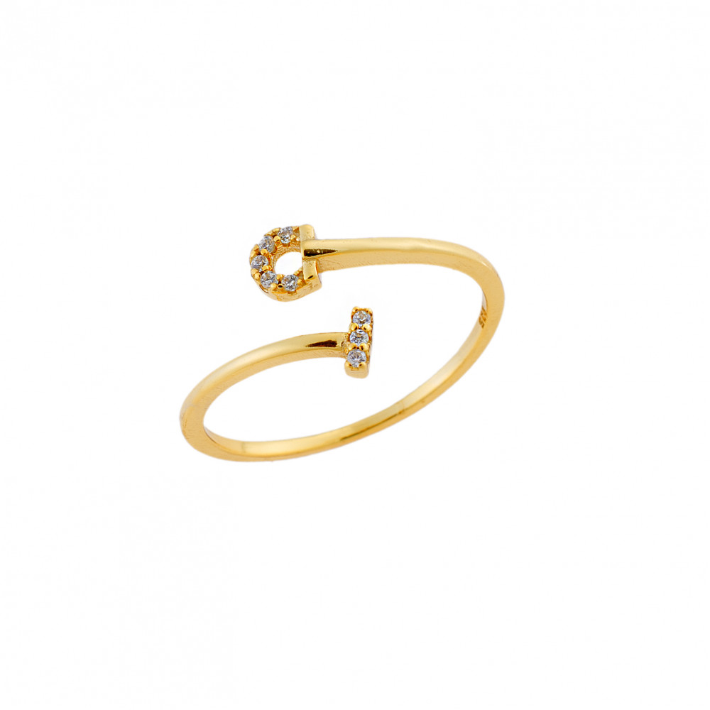 Δαχτυλίδι Γυναικείο SENZA επιχρυσωμένο ασήμι 925, με ζιργκόν - SSR2574GD