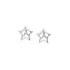 Σκουλαρίκια Γυναικεία SENZA ασήμι 925, με σχέδιο αστεράκι - SSR2687SR