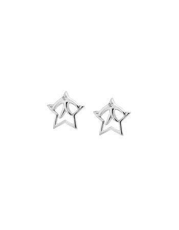 Σκουλαρίκια Γυναικεία SENZA ασήμι 925, με σχέδιο αστεράκι - SSR2687SR