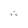 Σκουλαρίκια SENZA ασήμι 925, καρδιά με τυρκουάζ ζιργκόν - SSR2774-3SR