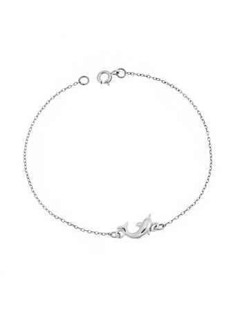 Βραχιόλι Senza Silver 925, δελφίνι - SSR2786SR
