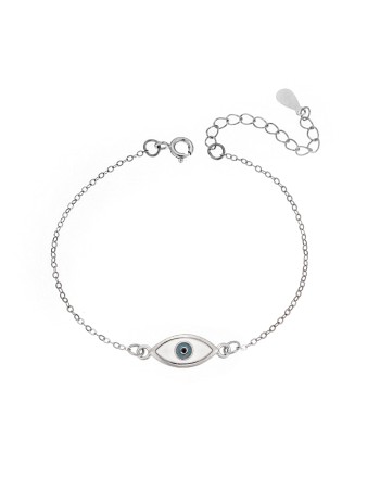 Βραχιόλι Senza Silver 925,ματάκι με σμάλτο - SSR2799SR