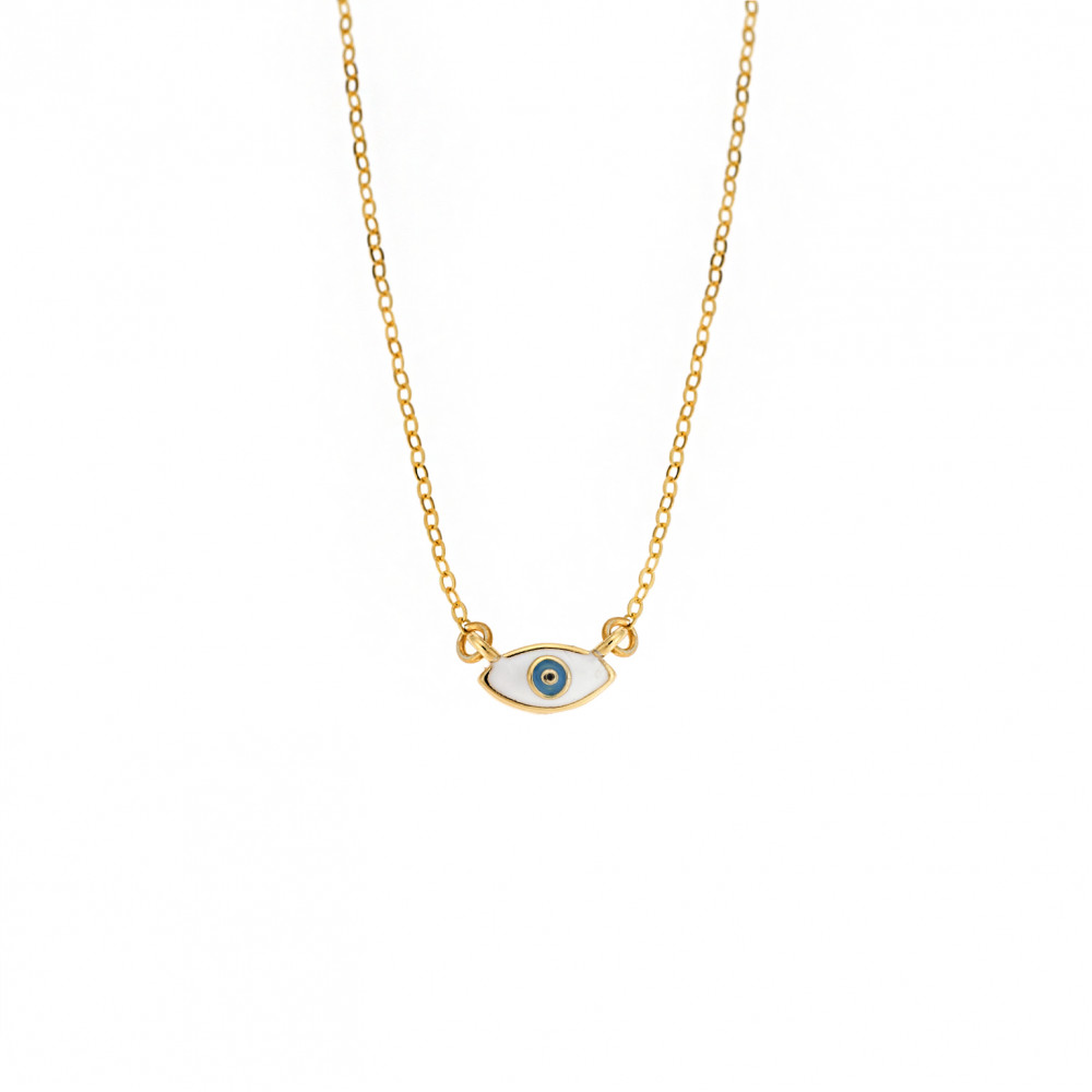 Κολιέ Senza Silver 925, επιχρυσωμένο Ματάκι με σμάλτο - SSR2831GD