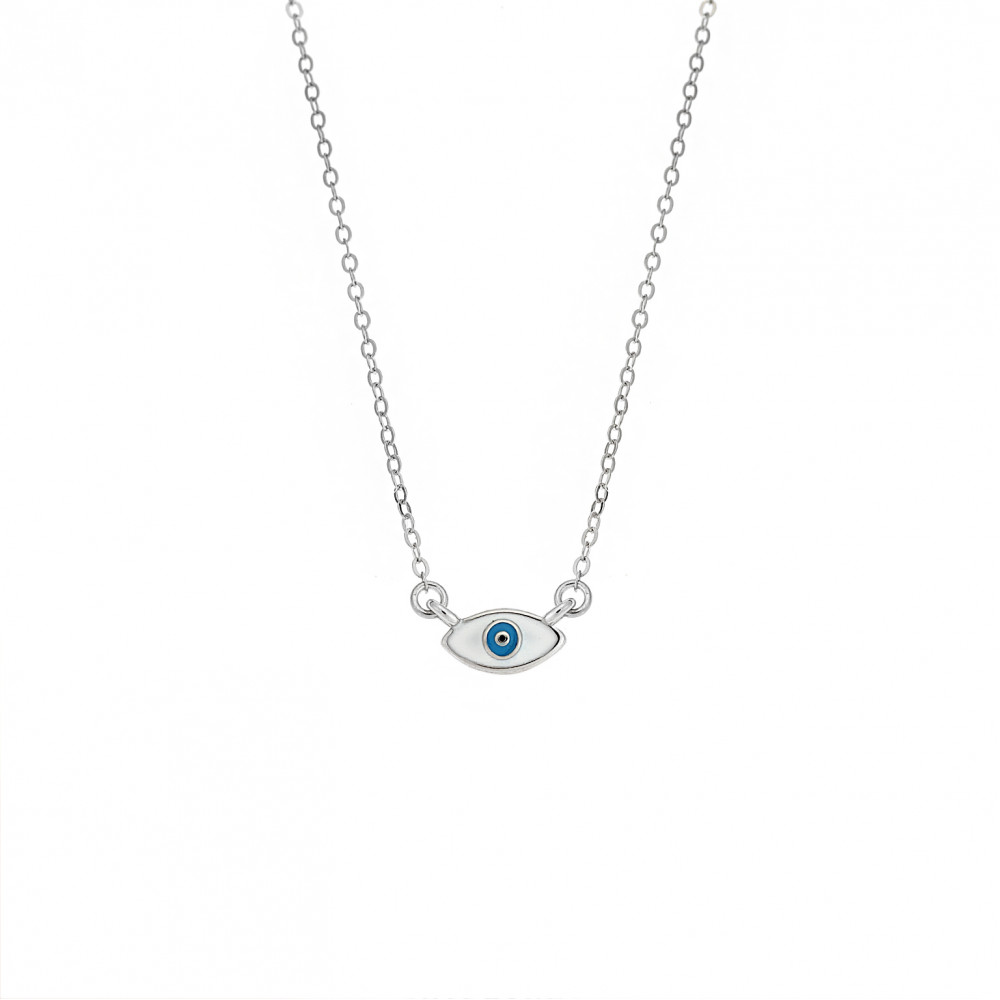 Κολιέ Senza Silver 925, Ματάκι με σμάλτο - SSR2831SR