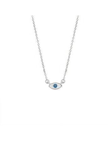 Κολιέ Senza Silver 925, Ματάκι με σμάλτο - SSR2831SR