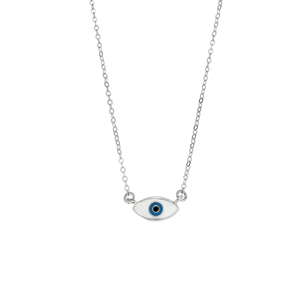 Κολιέ Senza Silver 925, Ματάκι με σμάλτο - SSR2832SR