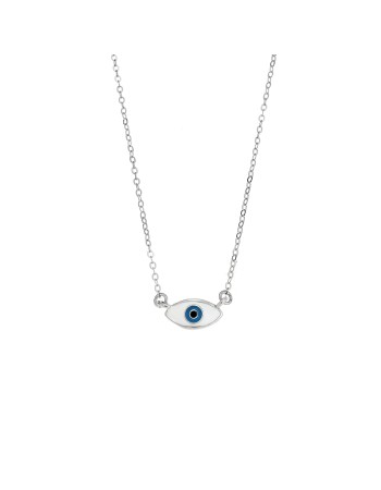 Κολιέ Senza Silver 925, Ματάκι με σμάλτο - SSR2832SR