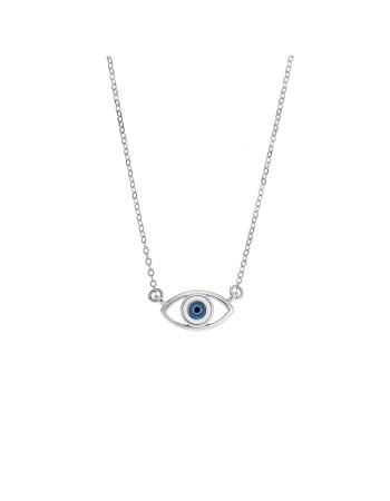 Κολιέ Senza Silver 925, Ματάκι με σμάλτο - SSR2833SR