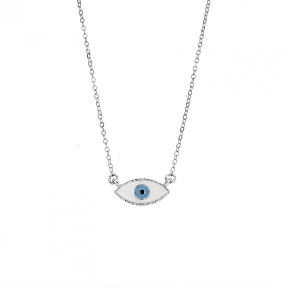 Κολιέ Senza Silver 925, Ματάκι με σμάλτο - SSR2836SR