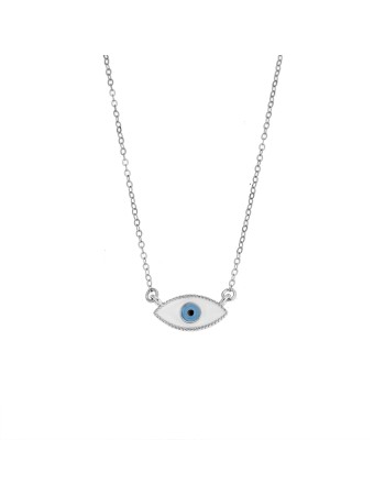 Κολιέ Senza Silver 925, Ματάκι με σμάλτο - SSR2836SR
