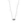 Κολιέ Senza Silver 925, Ματάκι με Γαλάζιο σμάλτο - SSR2838SRLB