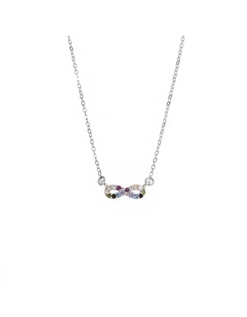 Κολιέ Senza Silver 925, Άπειρο με ζιργκόν - SSR2846SMU