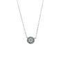 Κολιέ Senza Silver 925, Στρογγυλό πράσινο ματάκι με ζιργκόν - SSR3012-1SGN