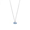 Κολιέ Senza Silver 925, Ματάκι γαλάζιο με σμάλτο - SSR3022SLB