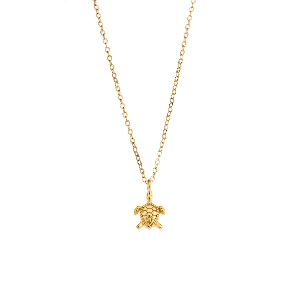 Κολιέ Senza επιχρυσωμένο ασήμι 925, χελωνάκι - SSR3140GD