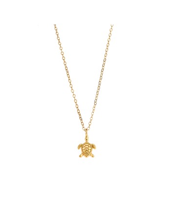 Κολιέ Senza επιχρυσωμένο ασήμι 925, χελωνάκι - SSR3140GD