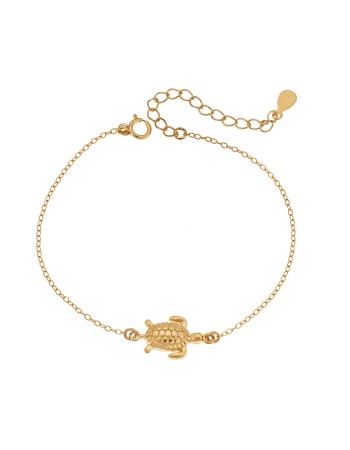 Βραχιόλι Senza επιχρυσωμένο ασήμι 925, χελωνάκι - SSR3141-1GD