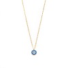 Κολιέ Senza Silver 925 Gold Plated, Ματάκι γαλάζιο με σμάλτο - SSR3199-1GLB