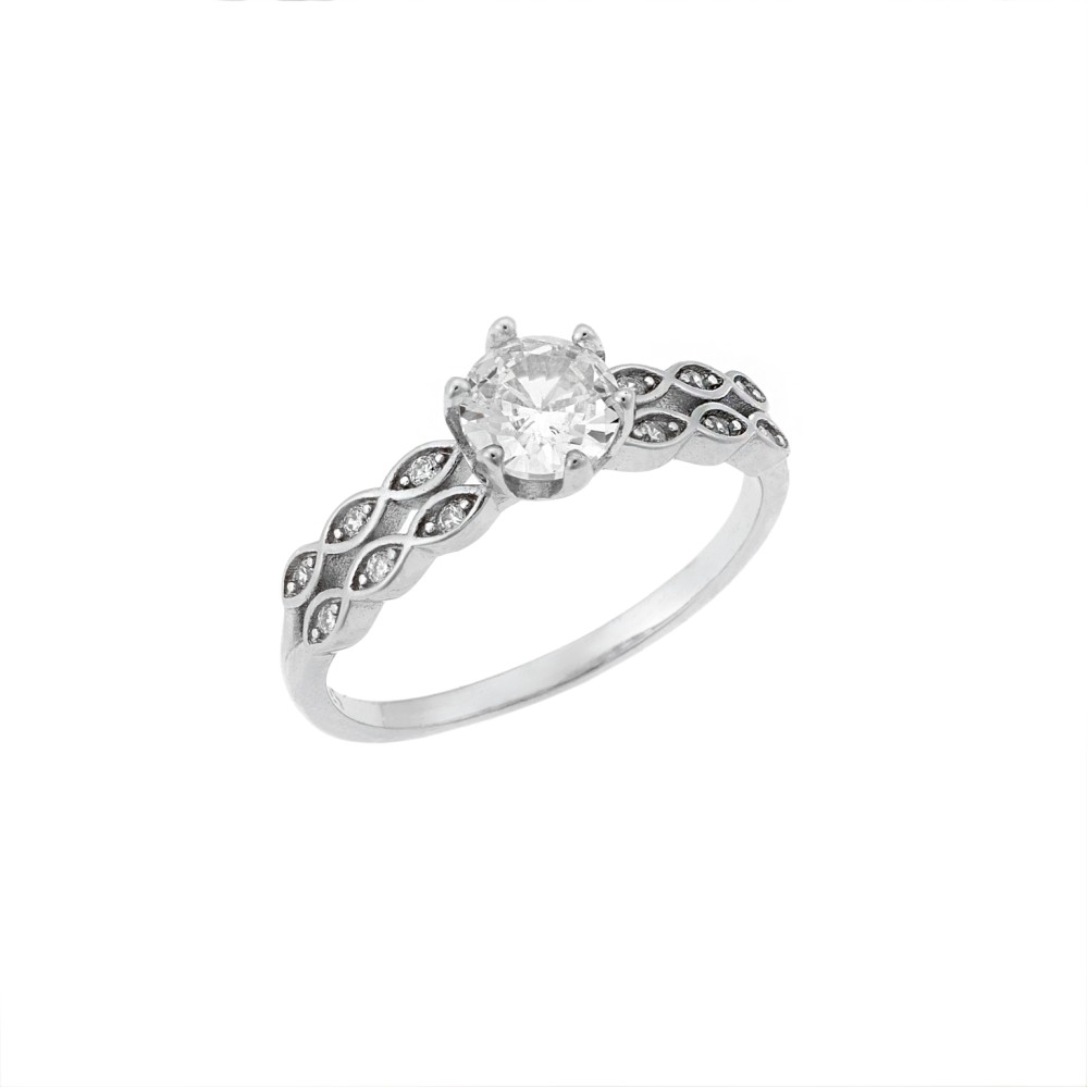 Δαχτυλίδι Γυναικείο Μονόπετρο Senza Silver 925 - SSR3237SR