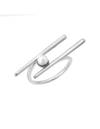 Δαχτυλίδι Senza ασήμι 925, με πέρλα - SSR3242SR