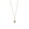 Κολιέ Senza Silver 925 Gold Plated, Ματάκι σχήμα σταγόνας με σμάλτο - SSR3276GBL