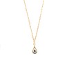 Κολιέ Senza Silver 925 Gold Plated, Ματάκι σχήμα σταγόνας με σμάλτο - SSR3276GWH