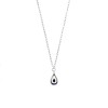 Κολιέ Senza Silver 925, Ματάκι σχήμα σταγόνας με σμάλτο - SSR3276SBL
