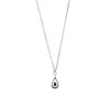 Κολιέ Senza Silver 925, Ματάκι σχήμα σταγόνας με σμάλτο - SSR3276SWH